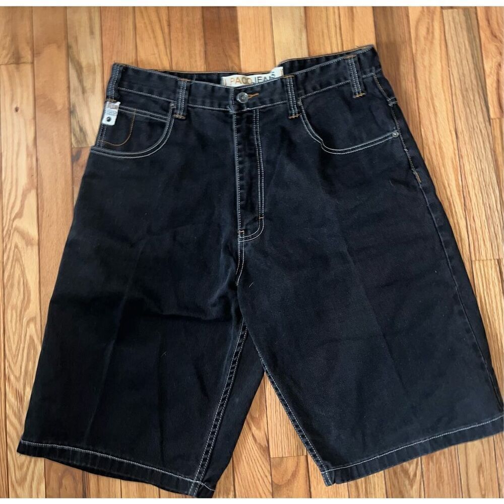 Paco Jeans Black Jean Shots Jorts Y2K 36